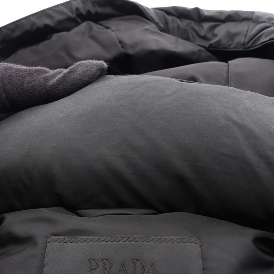PRADA 三角標誌連帽羽絨服,尼龍材質,黑色,#54,二手男款-14