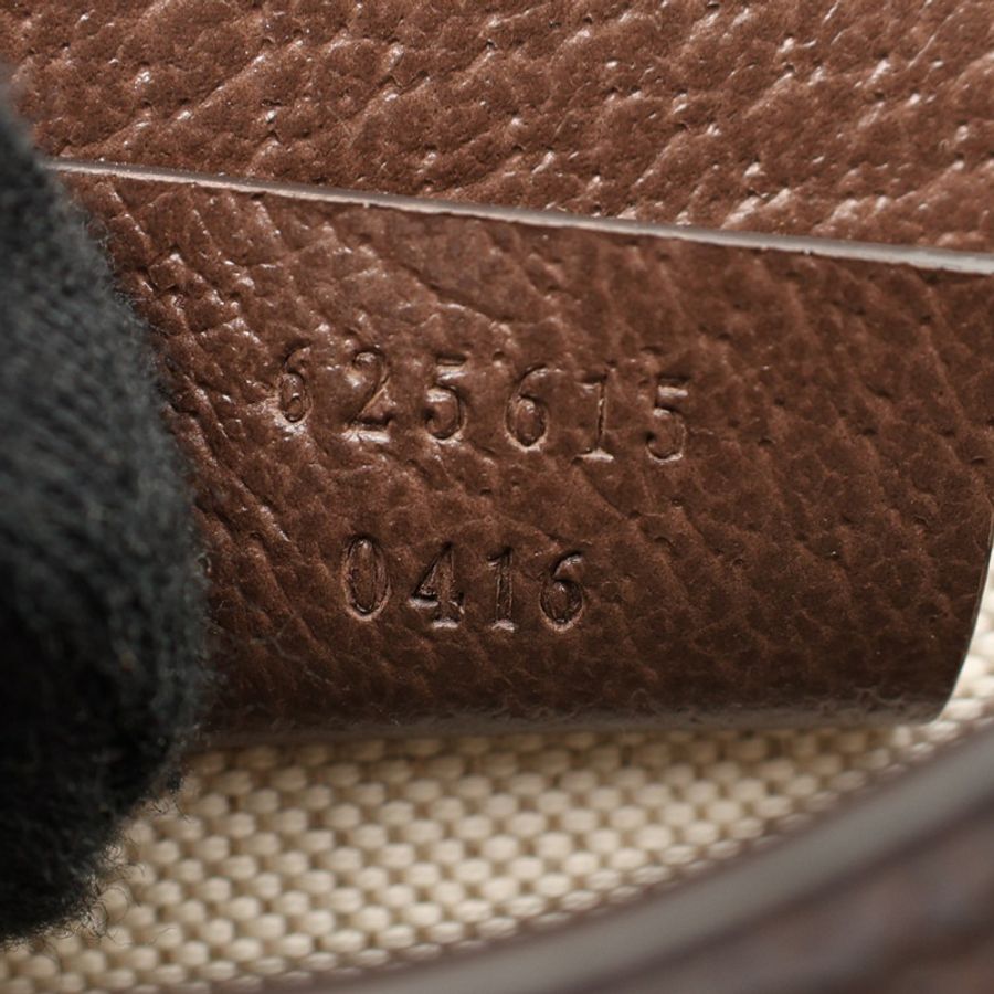 棕色 Jumbo GG 帆布 牛皮 Horsebit 1955 Mini 手機包 肩背包【GUCCI 古馳】 525615-4