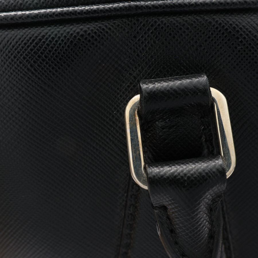 黑色 防刮牛皮 公事包 兩用包 無背帶【PRADA 普拉達】 2VE368-14