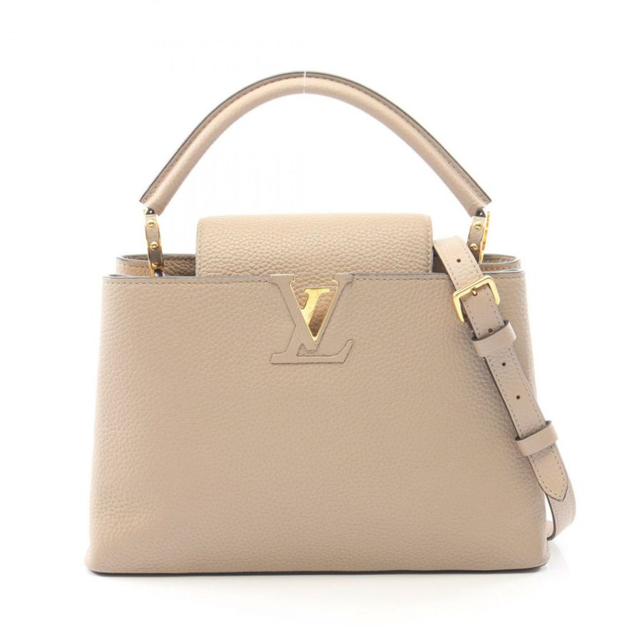 路易威登 Capucine MM 斜挎包 M94428 Taurillon Galet 二手-0