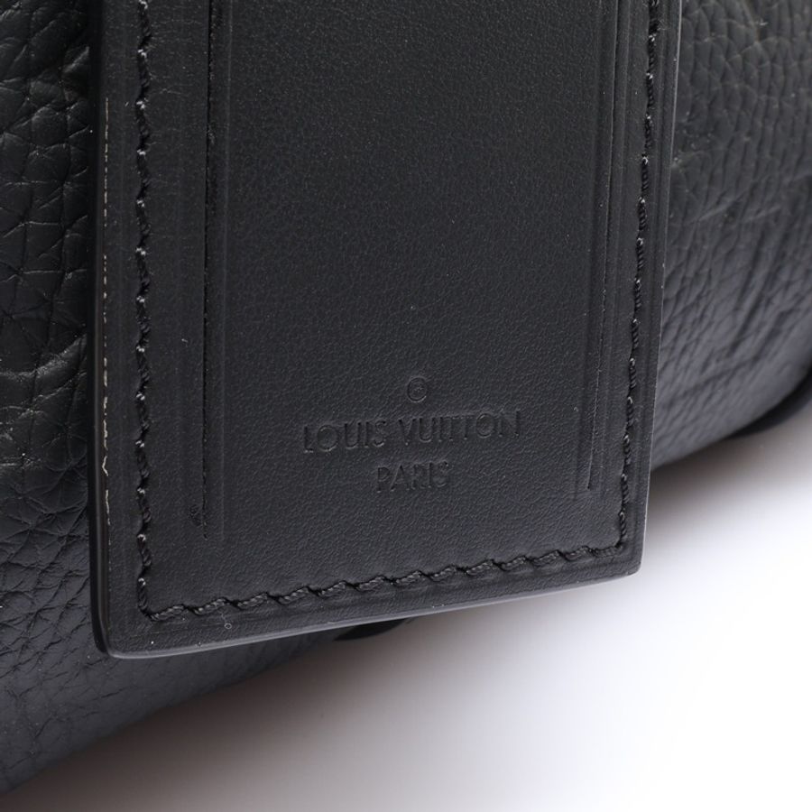 黑色 花壓紋牛皮 Keepall Bandouliere 25 肩背包【LOUIS VUITTON LV 路易威登】 M20900-5