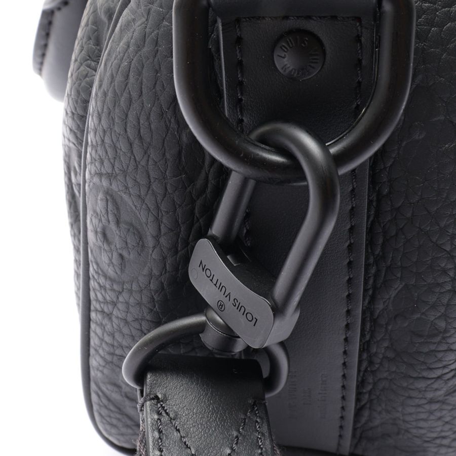 黑色 花壓紋牛皮 Keepall Bandouliere 25 肩背包【LOUIS VUITTON LV 路易威登】 M20900-12