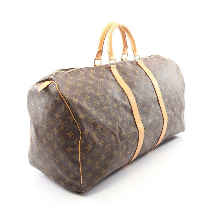 路易威登 Keepall 55 旅行手提包 M41424 Monogram 皮革 棕色 二手-1