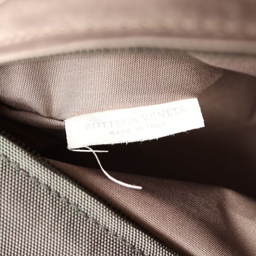 綠色 羊皮 帆布 Mixed Media 手提包【BOTTEGA VENETA BV 寶緹嘉】-7
