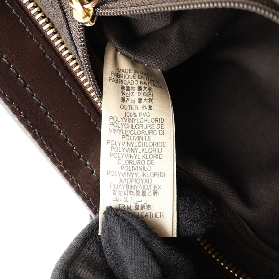 棕色 牛皮 PVC塗層帆布 經典格紋 斜背包 肩背包【BURBERRY 巴寶莉】 96406-5