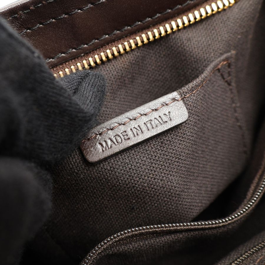 棕色 牛皮 PVC塗層帆布 經典格紋 斜背包 肩背包【BURBERRY 巴寶莉】 96406-7