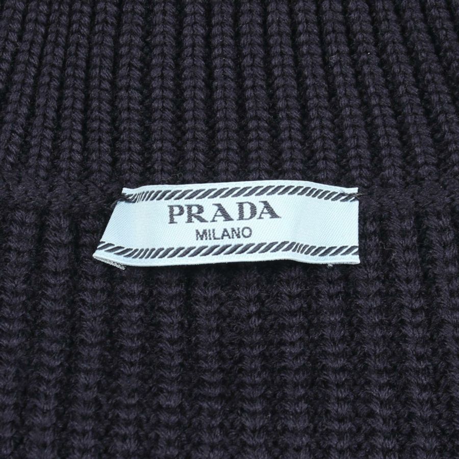 PRADA 高領針織羊毛衫，海軍藍 #36，二手女款-2