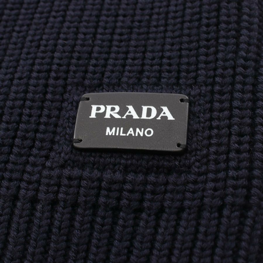 PRADA 針織羊毛半身裙 海軍藍 #38 二手女裝-5