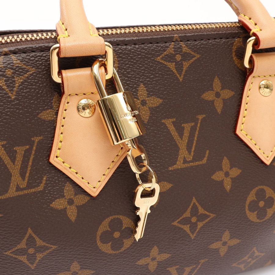 棕色 原花帆布 Speedy Bandouliere 20 兩用包【LOUIS VUITTON LV 路易威登】 M46222-5
