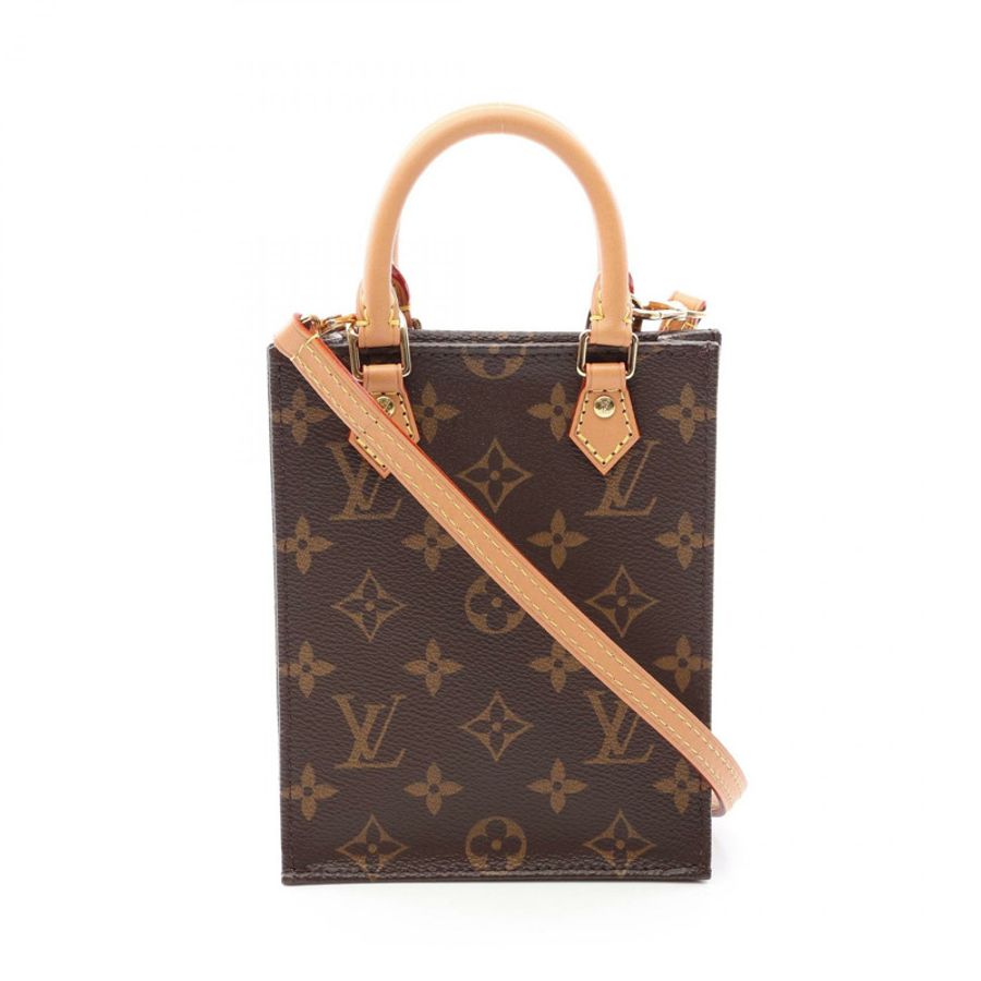 路易威登 Petite Sac Plat 斜背包 M69442 Monogram 皮革-0