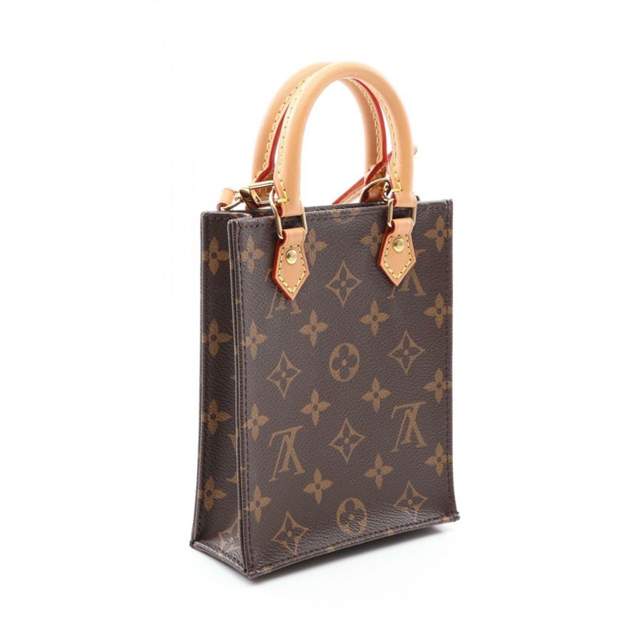 路易威登 Petite Sac Plat 斜背包 M69442 Monogram 皮革-1
