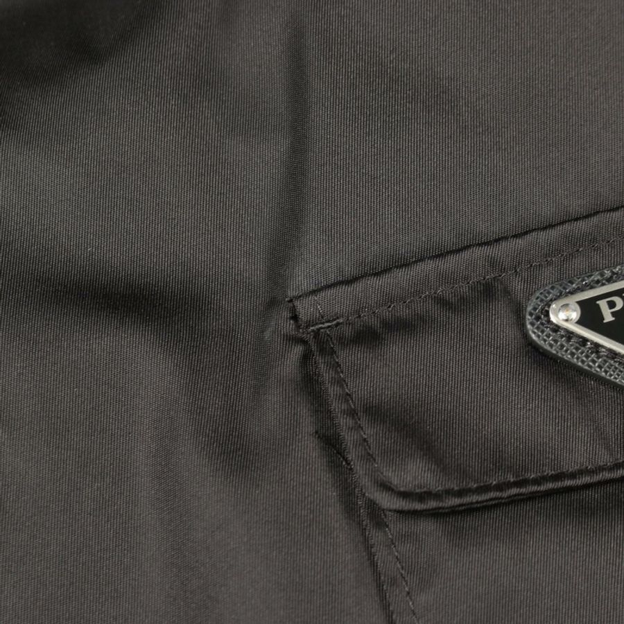 PRADA Re-Nylon 三角 Logo 短袖連身裙,黑色尼龍材質,#38,二手女款-8