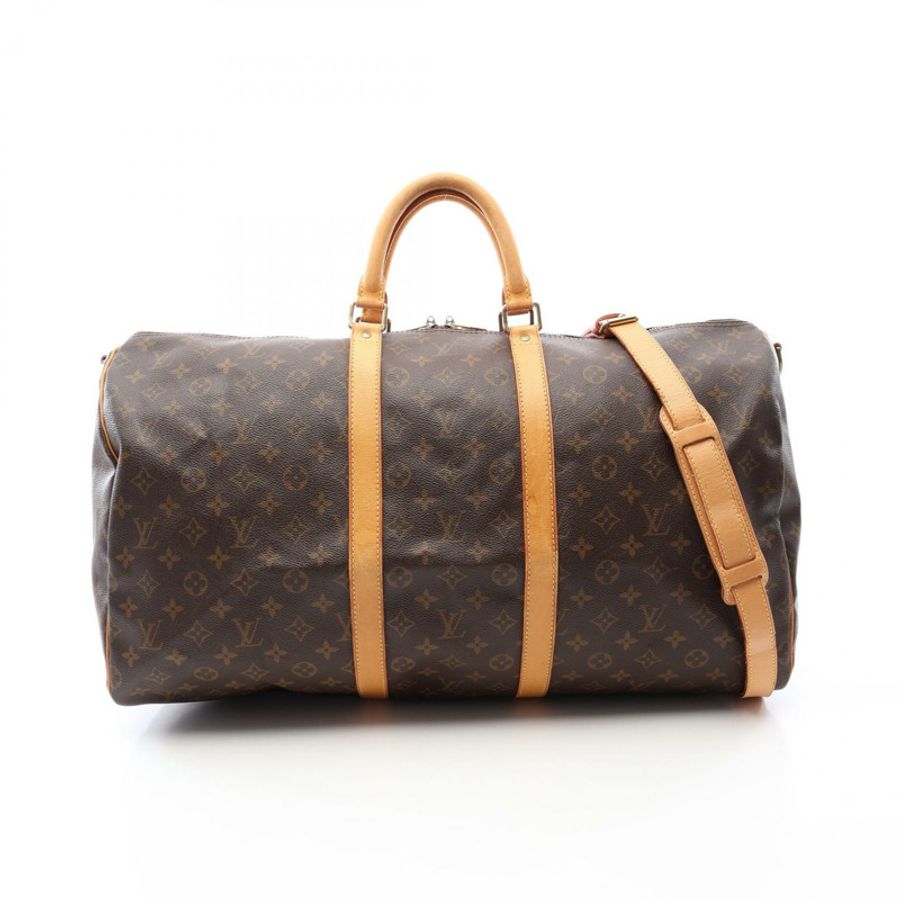 路易威登 Keepall Bandouliere 55 肩手提包 M41414 Monogram 皮革-0