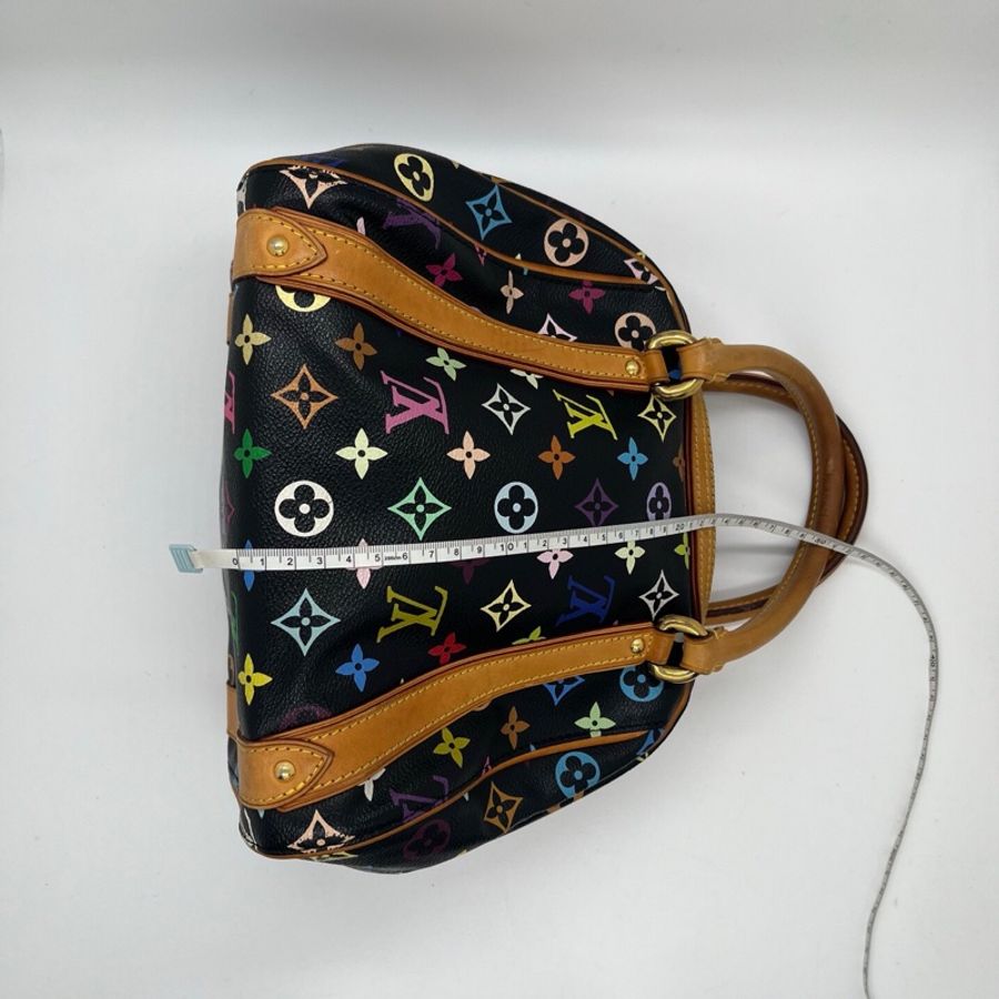 LV 路易威登 黑三彩保齡球手提包,經典老花配色,金色五金,手提設計-8