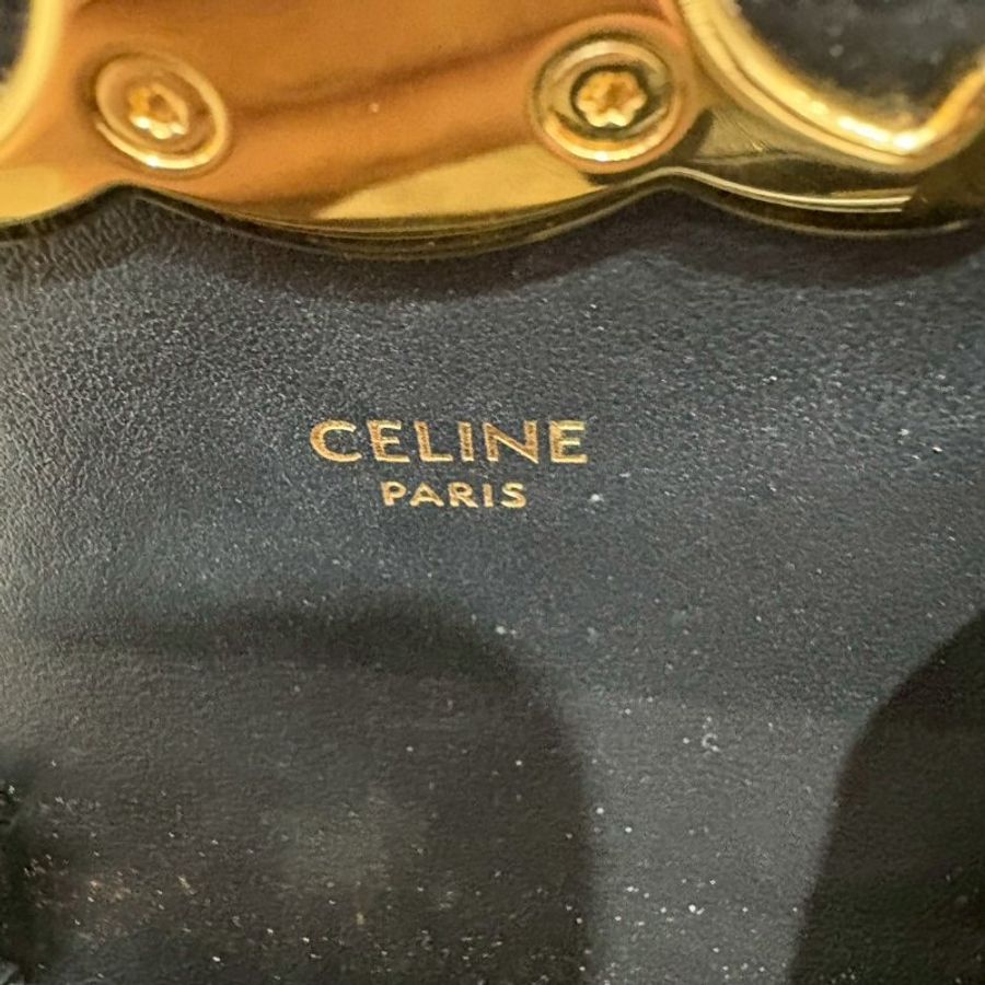 CELINE Claude Triomphe迷你黑凱旋門斜背包-27