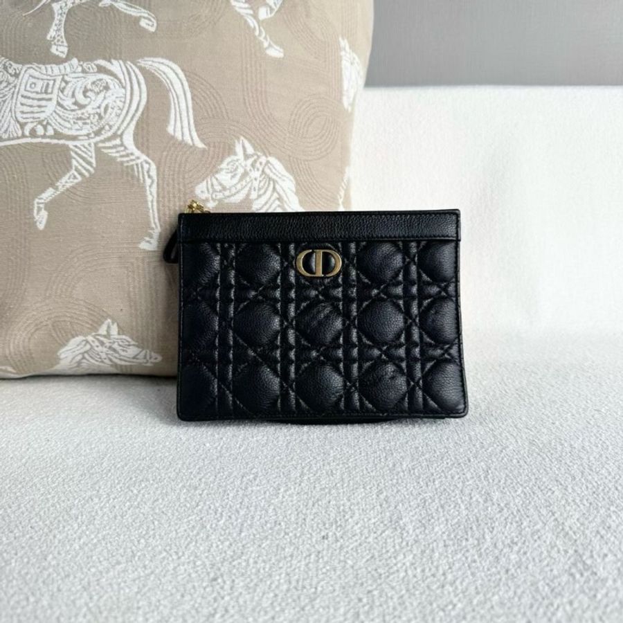 Dior 黑金Caro鏈條包 牛皮 19*14*5 9新 配件鏈條 塵袋-5