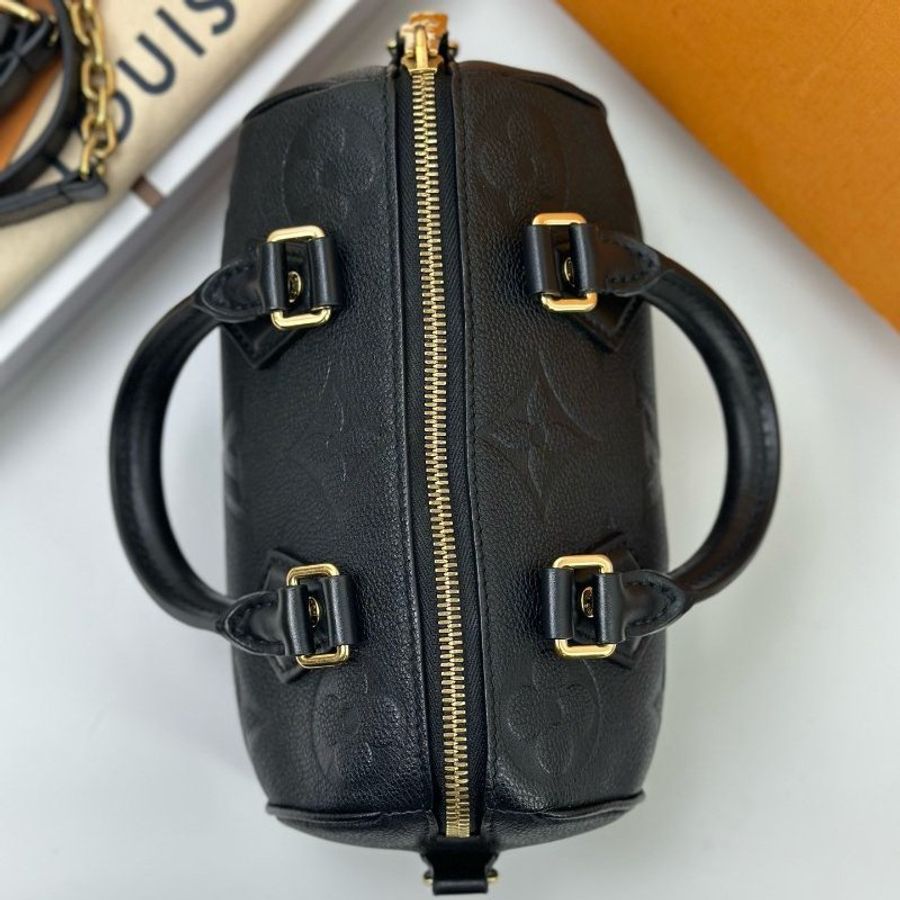 近新品 路易威登/Louis Vuitton Speedy20老花枕頭包黑色 芯片款-4