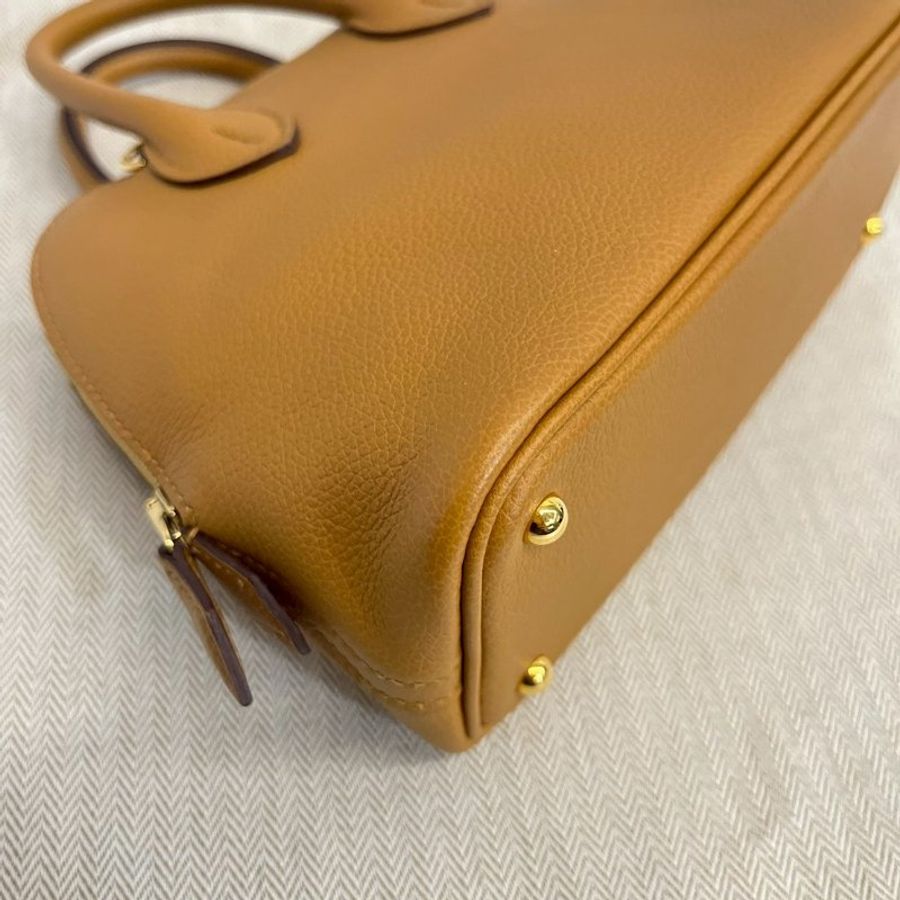 Hermes mini bolide 焦糖色-10