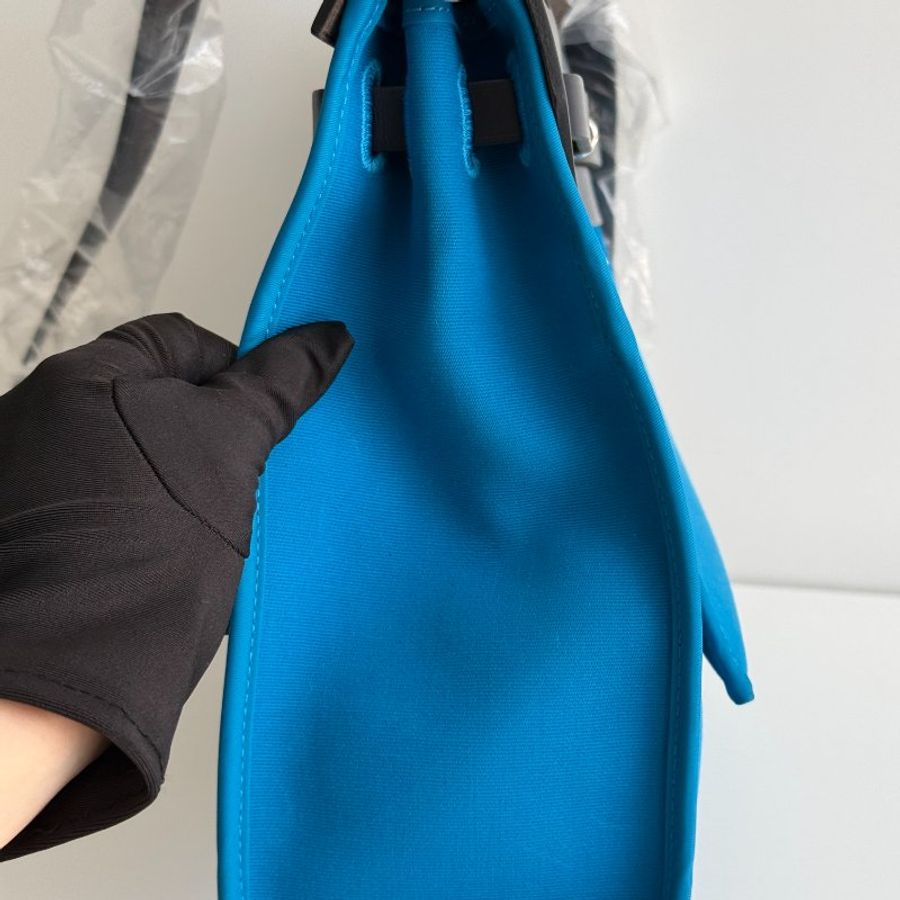99新🆕 Hermès 愛馬仕 Herbag 31 黑拼藍銀釦-9