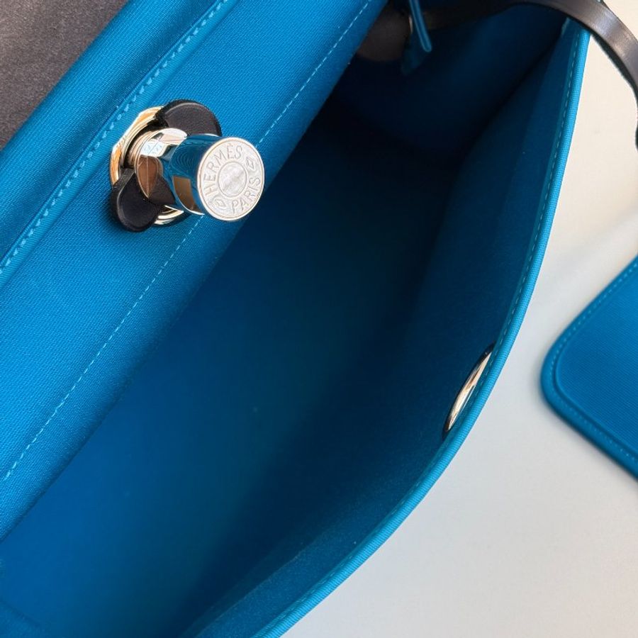99新🆕 Hermès 愛馬仕 Herbag 31 黑拼藍銀釦-17