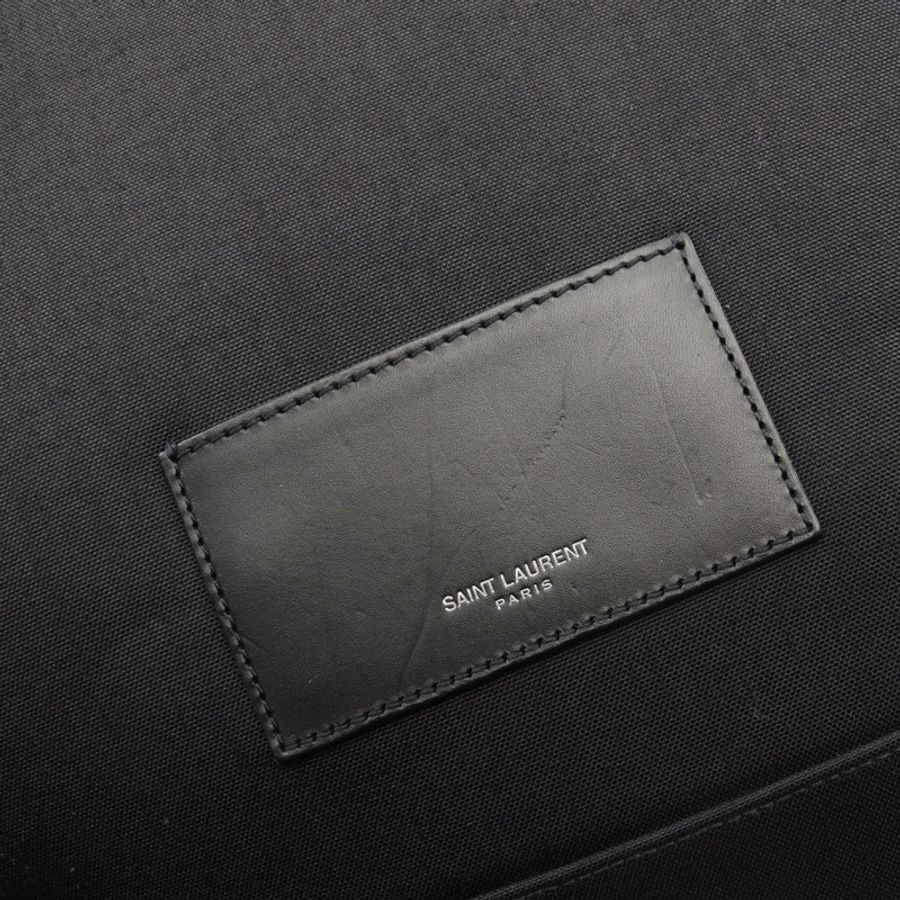 SAINT LAURENT PARIS 城市雙肩包 534967GIV3F1000 帆布皮革 黑色 二手-4