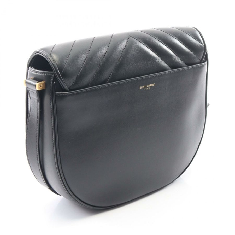 SAINT LAURENT PARIS JOAN 斜背包單肩包 579583 黑色皮革 二手 女士-1