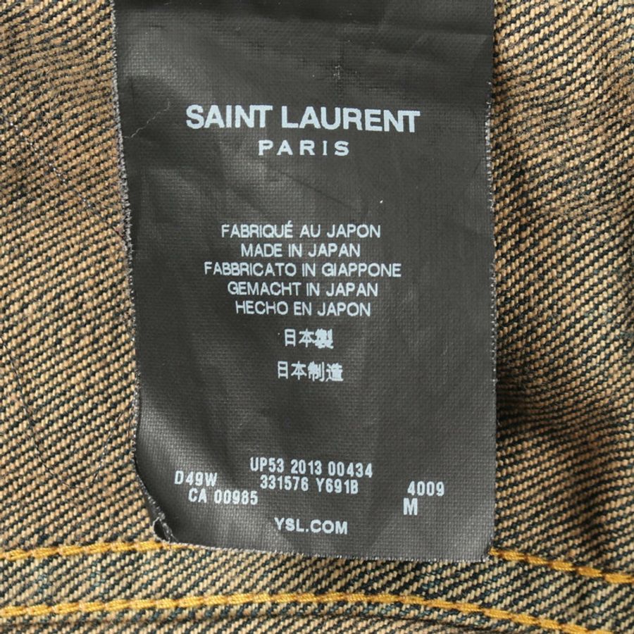 SAINT LAURENT PARIS DEAD RAT 牛仔夾克,純棉,海軍藍,M碼,二手男款-4
