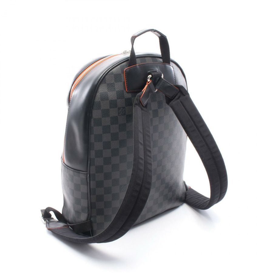 路易威登 Josh 雙肩包 N42403 Damier 石墨色皮革 黑色 橙色-1