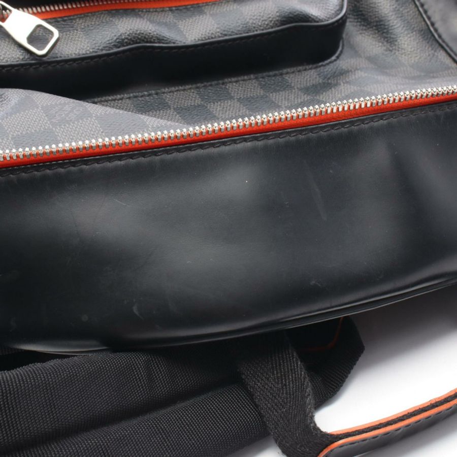 路易威登 Josh 雙肩包 N42403 Damier 石墨色皮革 黑色 橙色-6