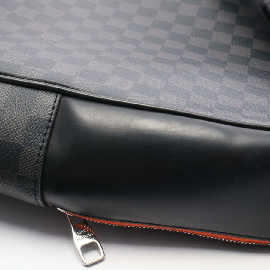 路易威登 Josh 雙肩包 N42403 Damier 石墨色皮革 黑色 橙色-10