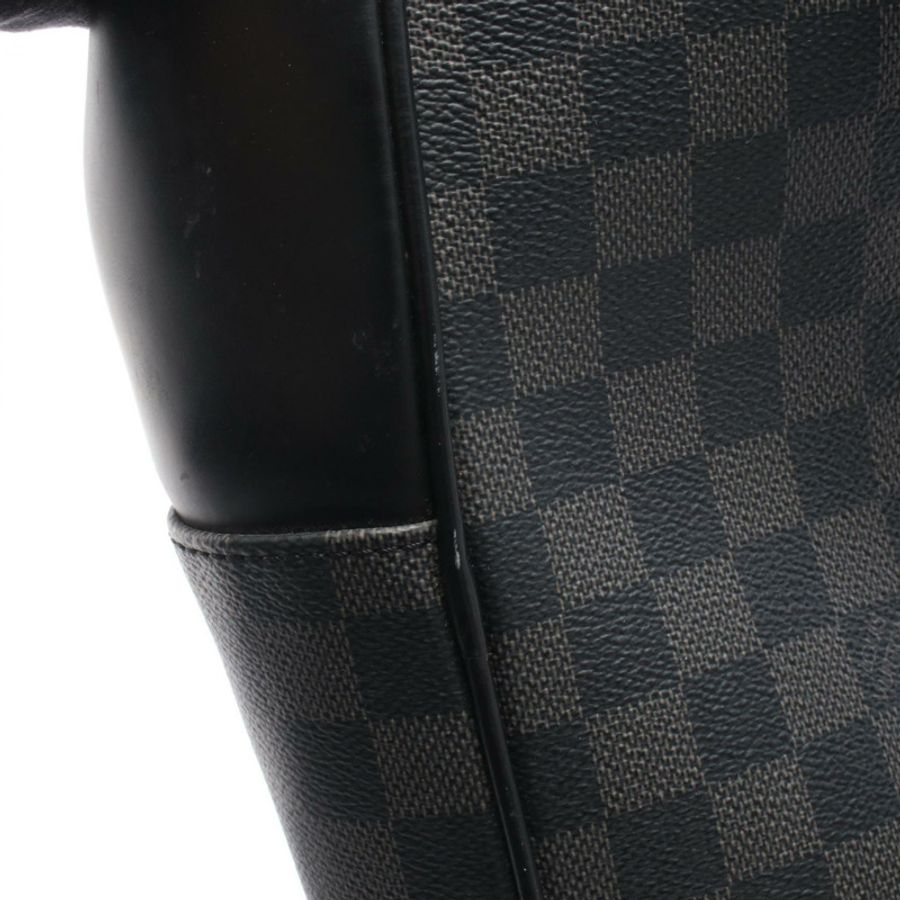 路易威登 Josh 雙肩包 N42403 Damier 石墨色皮革 黑色 橙色-13