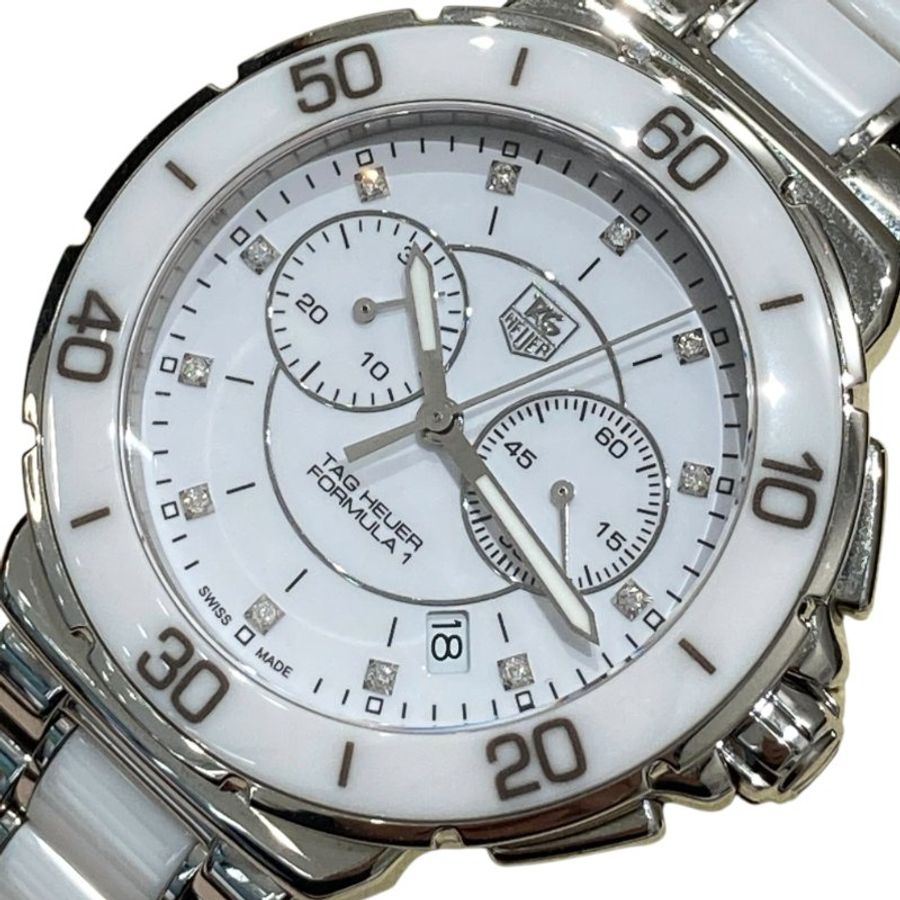 TAGHEUER 泰格豪雅 HEUER FORMULA 1 (F1系列) 鑽石計時腕錶 CAH1211.BA0863 白陶瓷 不鏽鋼-1