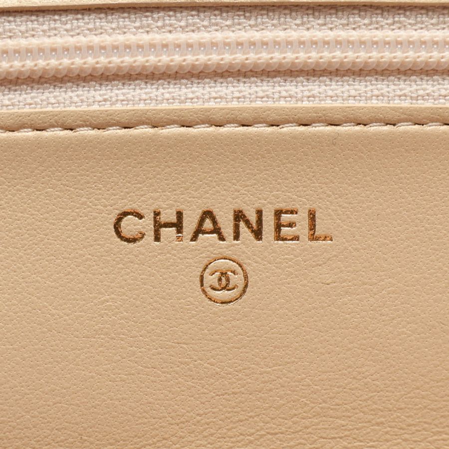 米色 菱格紋 羊皮 19 WOC 鍊帶肩背包【CHANEL 香奈兒】 AP3267-4