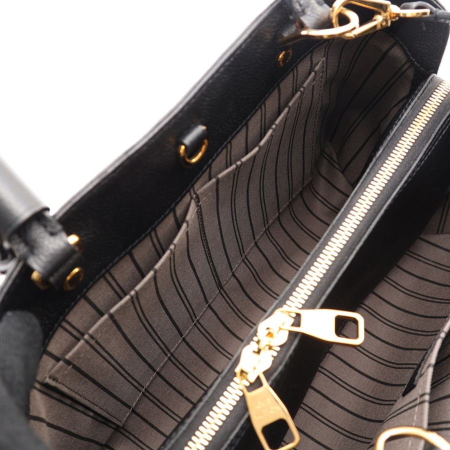 黑色 原花 牛皮 壓紋 Montaigne MM 兩用包【LOUIS VUITTON LV 路易威登】 M41048-3