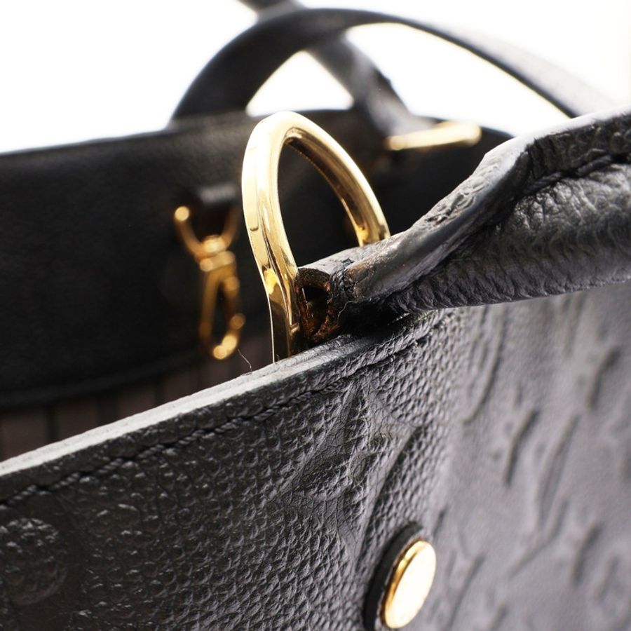 黑色 原花 牛皮 壓紋 Montaigne MM 兩用包【LOUIS VUITTON LV 路易威登】 M41048-13