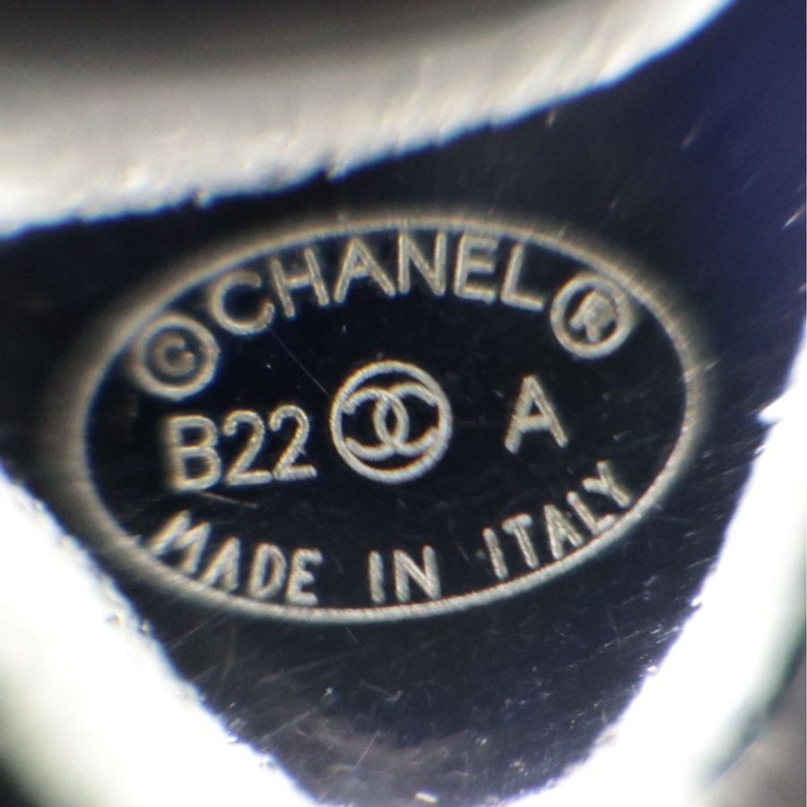 Chanel 22A莱茵石双井CC吊坠双层项链-15