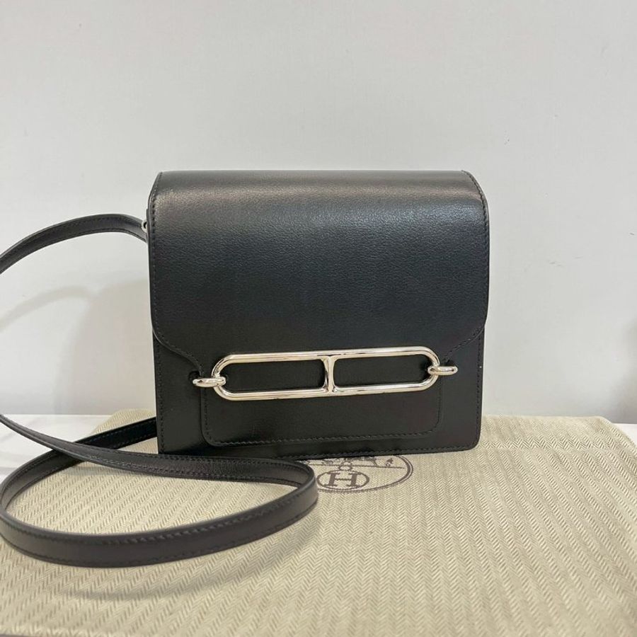 Hermes mini roulis19 黑銀 豬鼻子-0