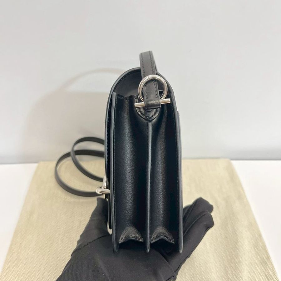Hermes mini roulis19 黑銀 豬鼻子-4