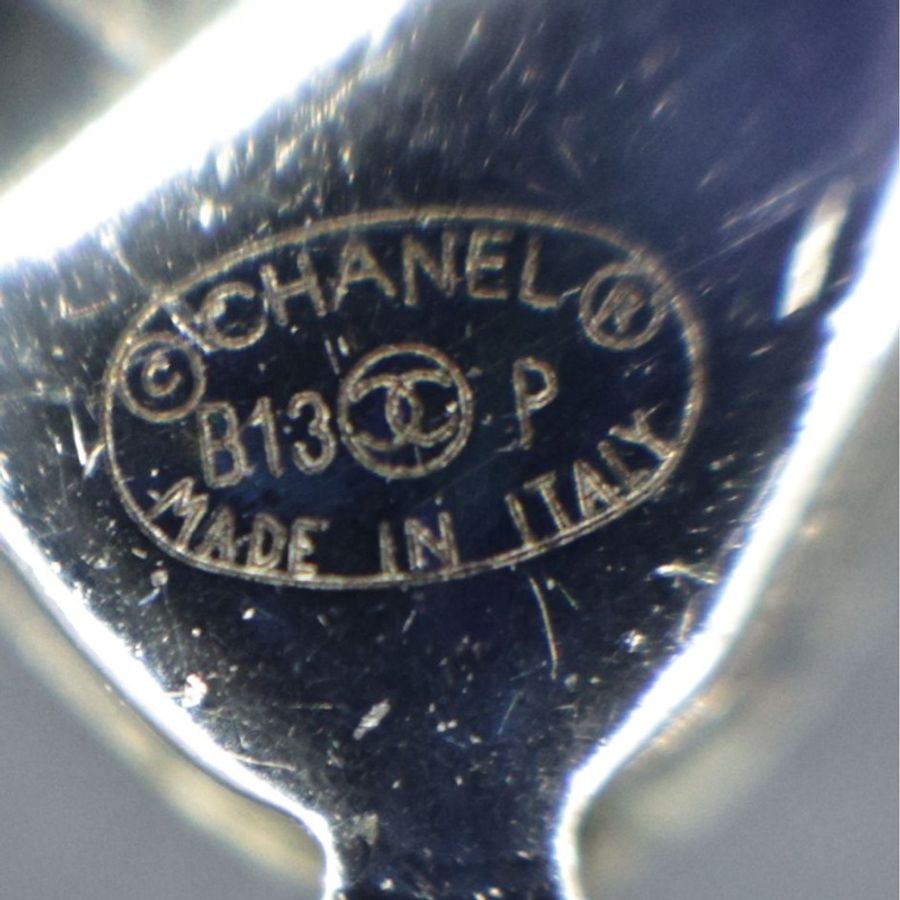 Chanel 莱茵石CC珍珠双吊坠项链-21