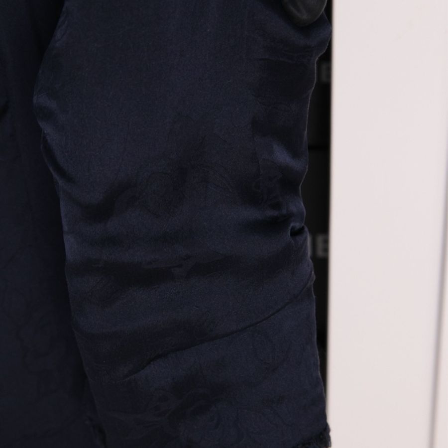 Chanel 07年深蓝色船舵琉璃扣长款大衣外套-26