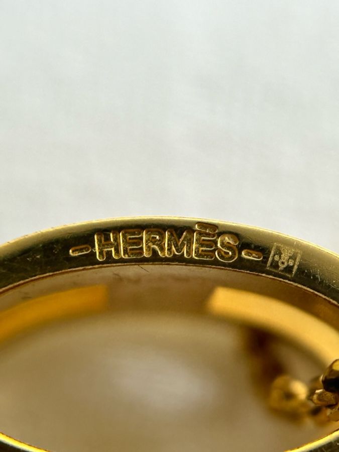 98新 Hermes pop H 琺瑯項鍊火龍果粉+黃金鍊-7