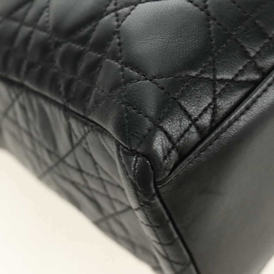 【日本直送】Christian Dior Lady Dior Canage 羊皮兩用包 黑色金色 正品 185972SAM-15