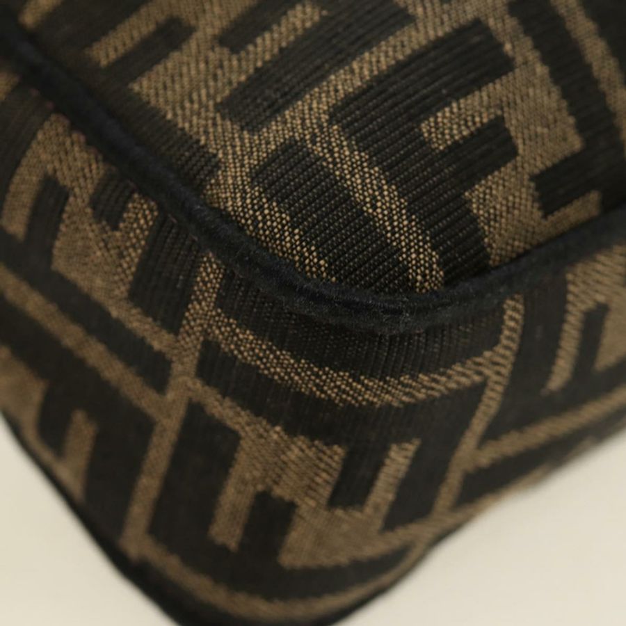【日本直送】FENDI Zucca帆布Mamma Baguette單肩包,兩用款,黑色/棕色,正品,貨號185598SM-18