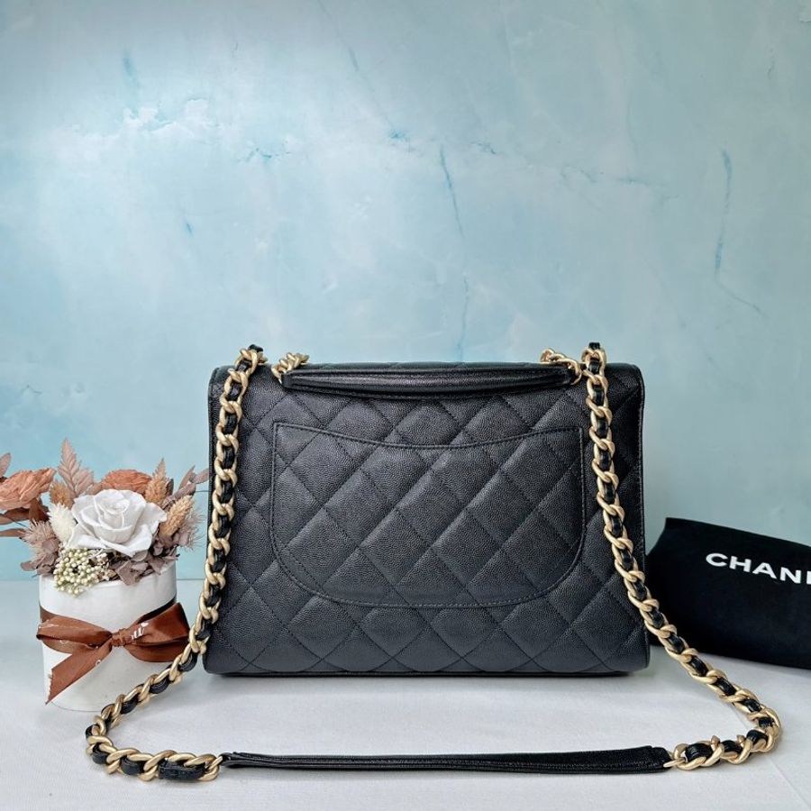 CHANEL 荔枝牛手提斜背書包-1