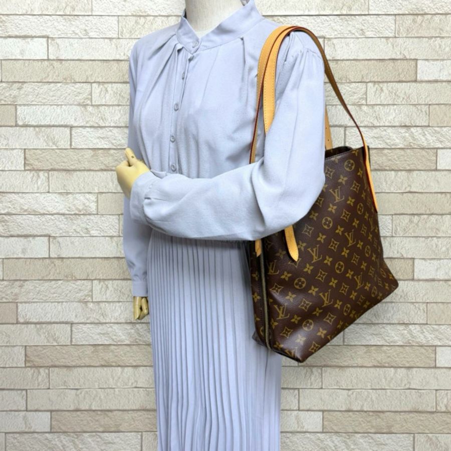 路易威登 Voltaire Monogram 帆布手提包,M41208 棕色,女士 LOUIS VUITTON-1