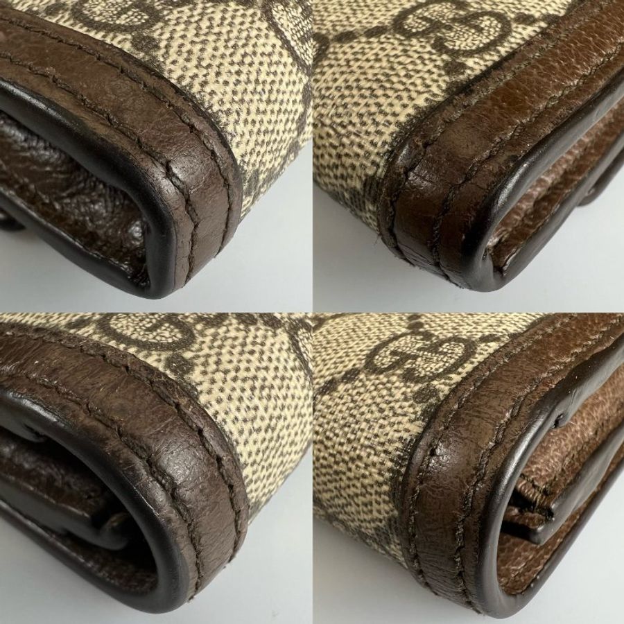 GUCCI SupremeOphidia GG掀蓋長夾-16