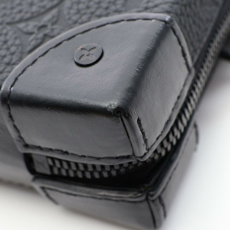 路易威登 Soft trunk 皮夾單肩斜背包 M80224 Monogram Taurillon-5
