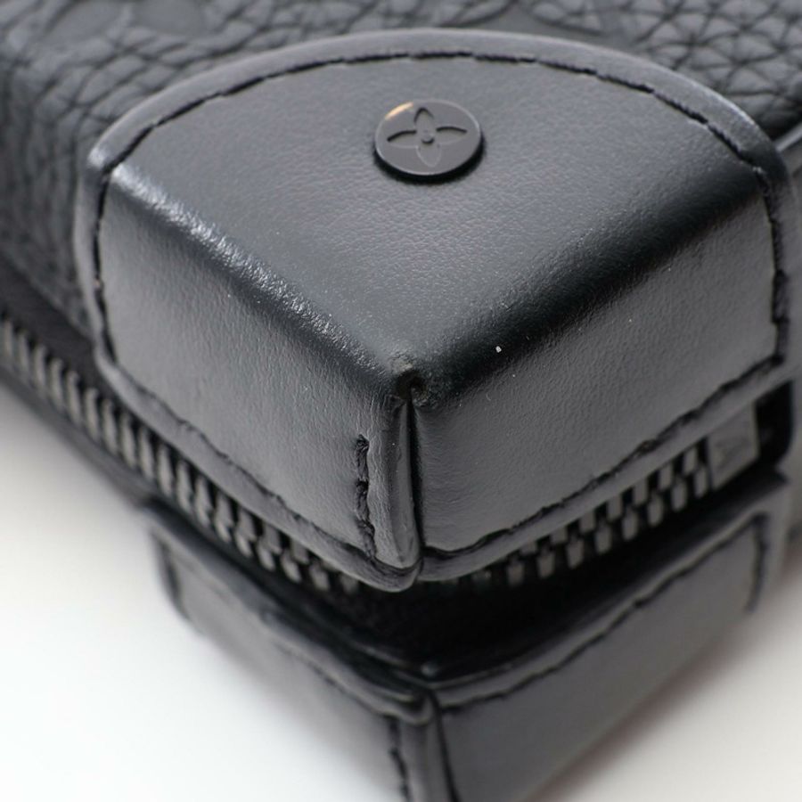路易威登 Soft trunk 皮夾單肩斜背包 M80224 Monogram Taurillon-6