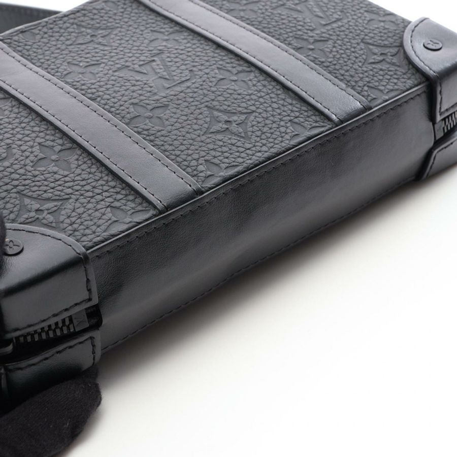 路易威登 Soft trunk 皮夾單肩斜背包 M80224 Monogram Taurillon-10