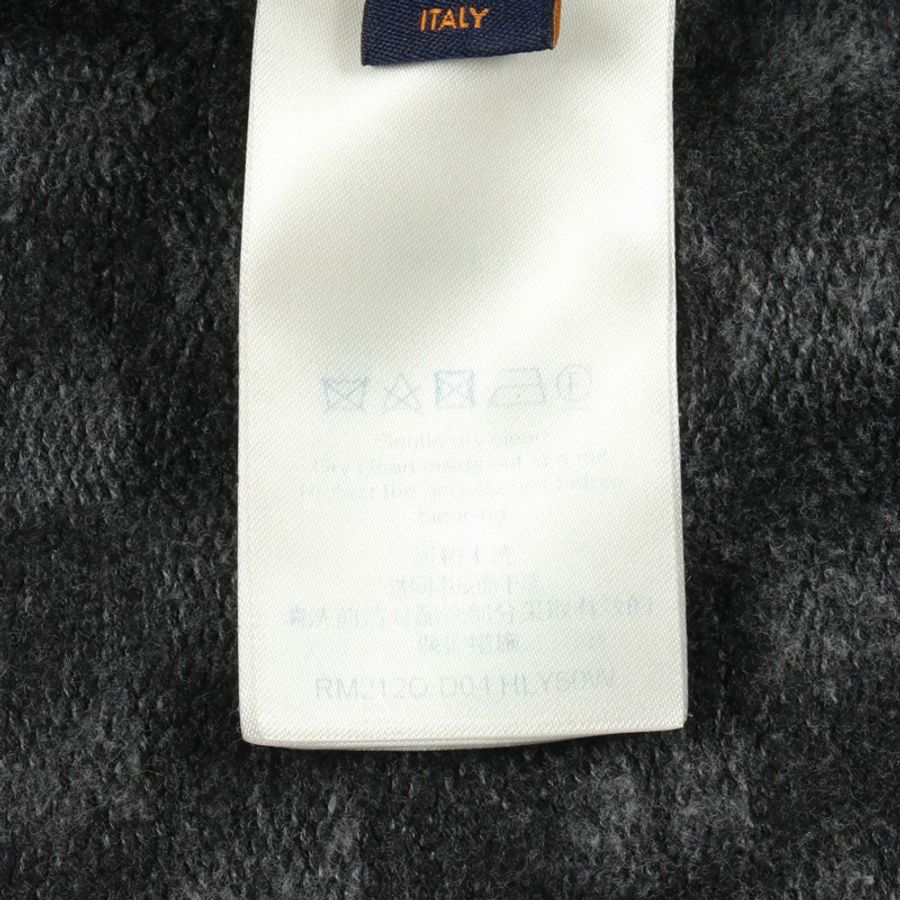 路易威登 Damier 提花拉鍊短版外套 #S 棉灰色 二手男款-5
